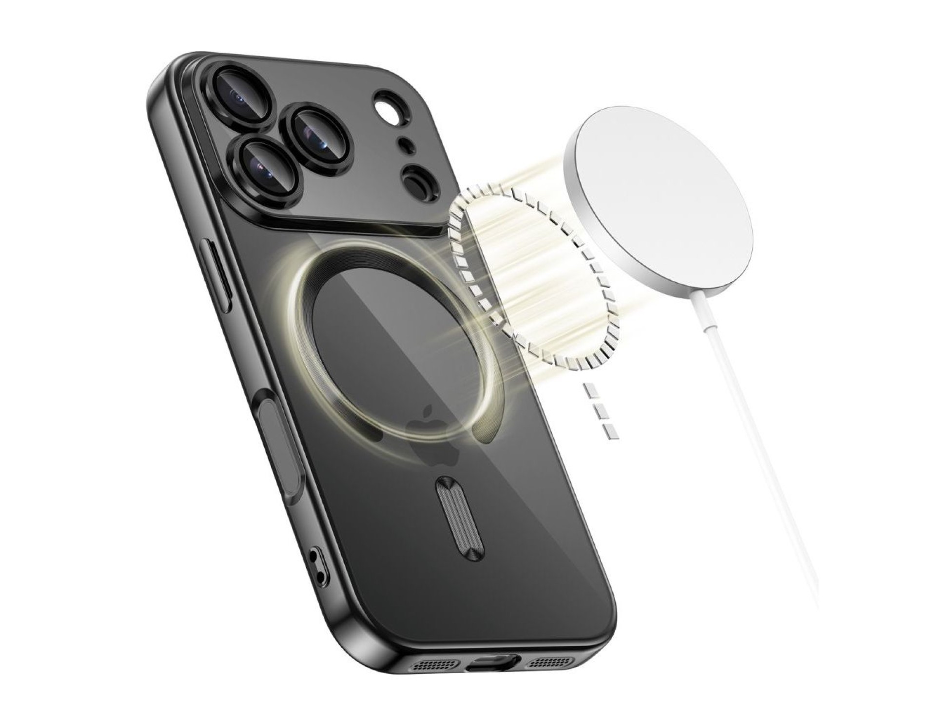 Capa Tech-Protect MagFlex MagSafe para iPhone 17 Pro Max - Transparente e Preta