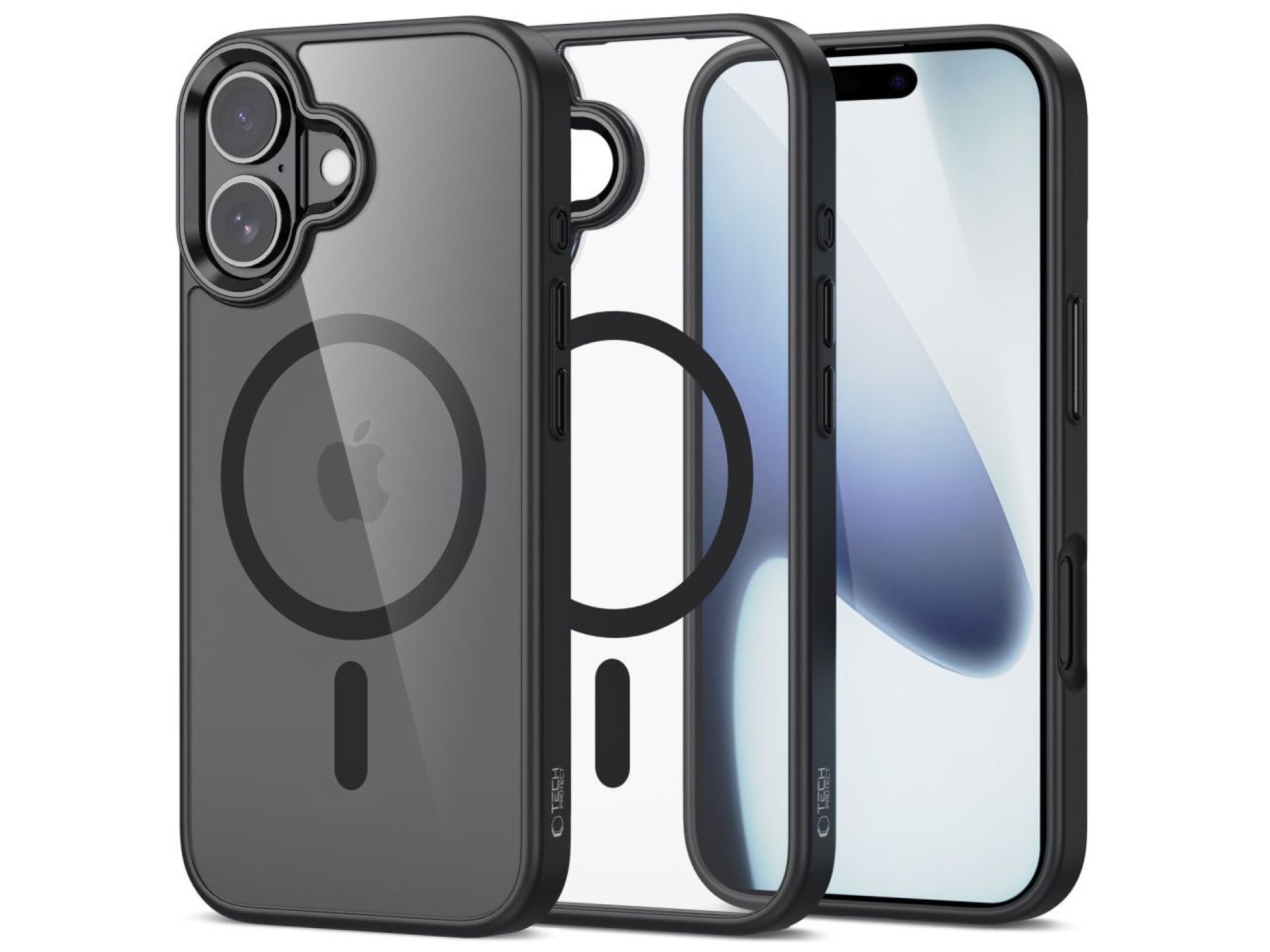 Funda Tech-Protect MagMat MagSafe para iPhone 17 - Transparente negra