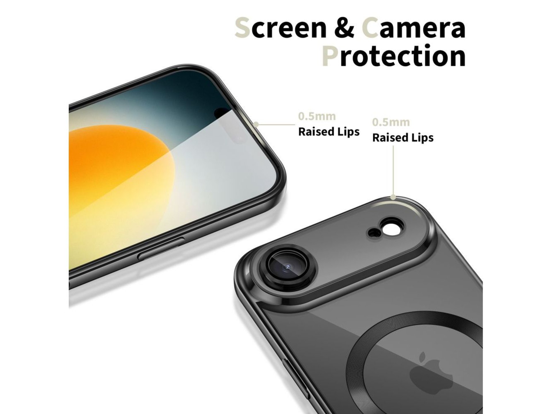 Funda Tech-Protect MagFlex MagSafe para iPhone 17 Air - Transparente negra
