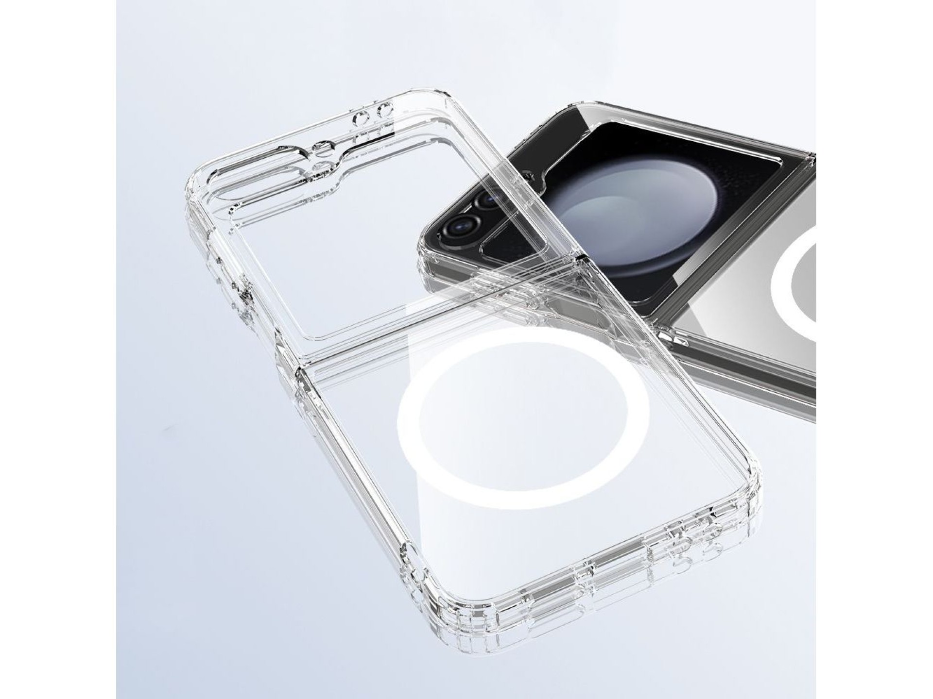 Funda Tech-Protect FlexAir Hybrid MagSafe para Samsung Galaxy Z Flip 6 / 7 FE - Transparente