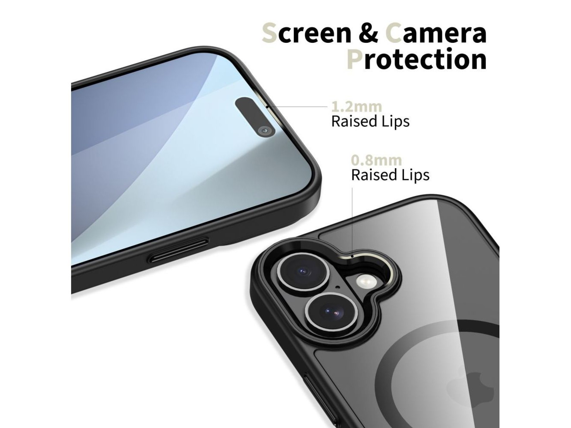 Funda Tech-Protect MagMat MagSafe para iPhone 17 - Transparente negra