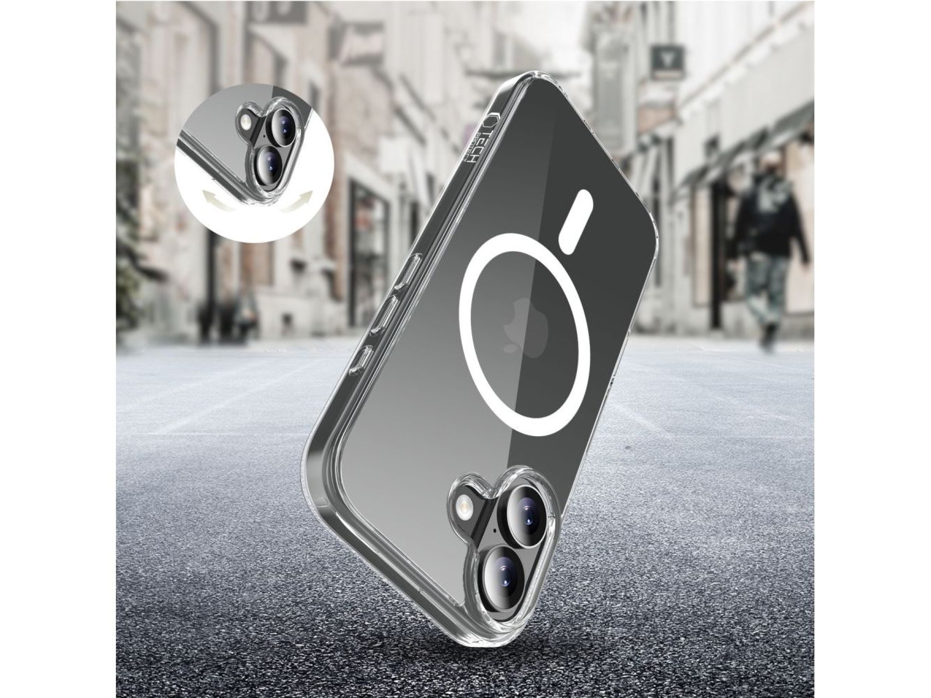 Funda Tech-Protect FlexAir Hybrid MagSafe para iPhone 17 - Transparente