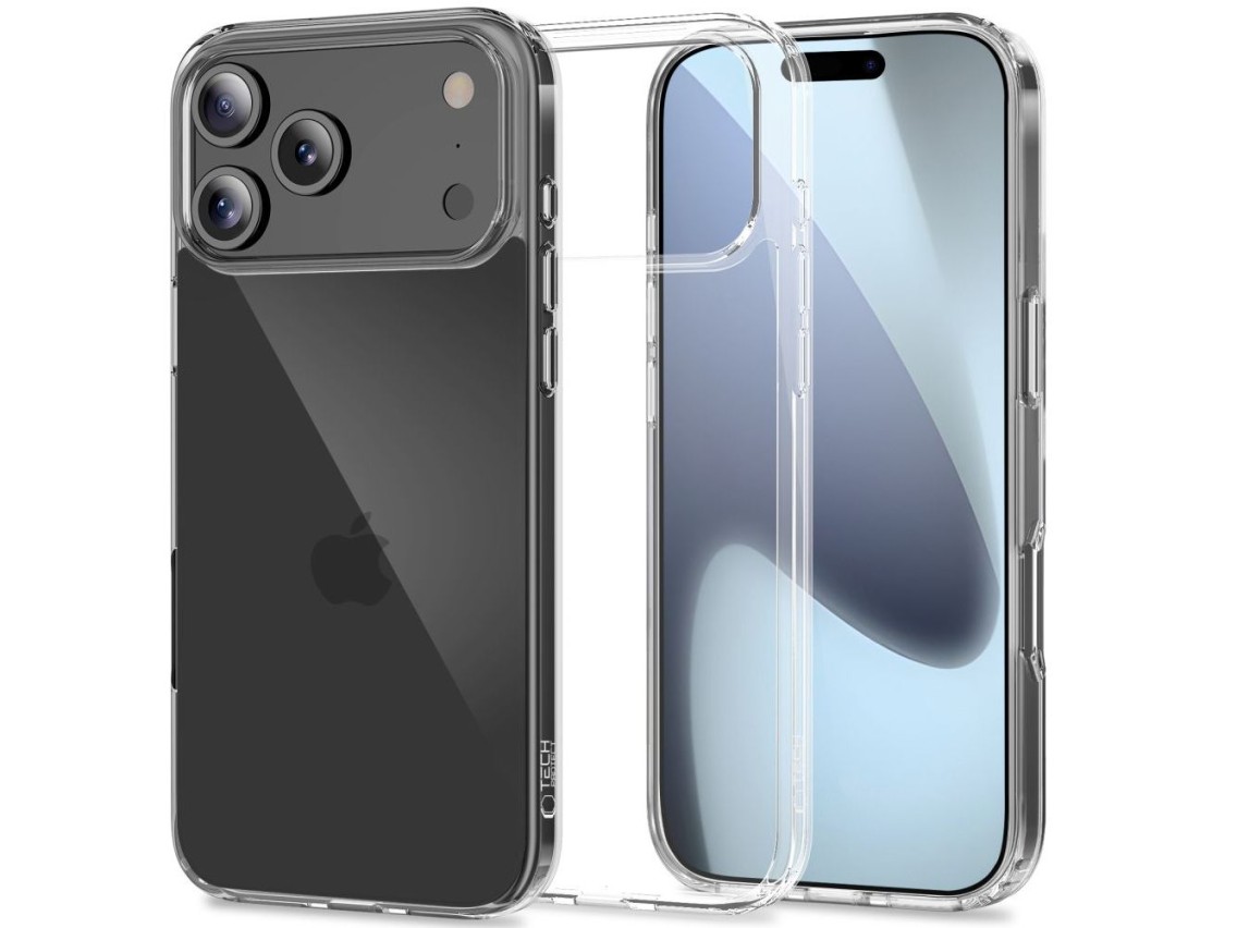 Capa híbrida Tech-Protect FlexAir para iPhone 17 Pro - Transparente