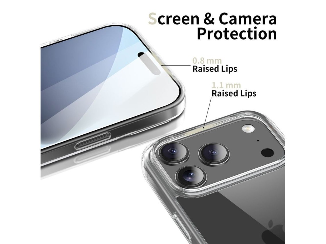 Capa híbrida Tech-Protect FlexAir para iPhone 17 Pro - Transparente