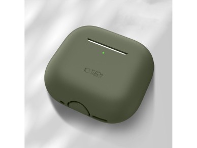 Tech-Protect Silicone Case for Apple AirPods 4 - Olive Tech-Protect Silicone Case for Apple AirPods 4 - Olive