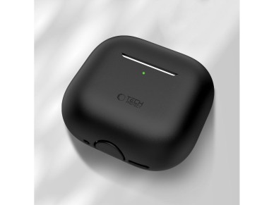 Capa de silicone Tech-Protect para Apple AirPods 4 - Preta