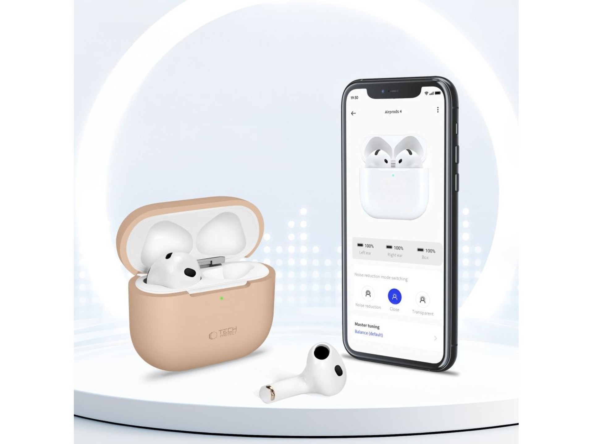 Tech-Protect Silicone Case for Apple AirPods 4 - Black