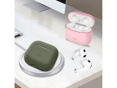 Funda de silicona Tech-Protect para Apple AirPods 4 - Gris Funda de silicona Tech-Protect para Apple AirPods 4 - Gris