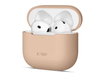 Tech-Protect Silicone Case for Apple AirPods 4 - Beige Tech-Protect Silicone Case for Apple AirPods 4 - Beige