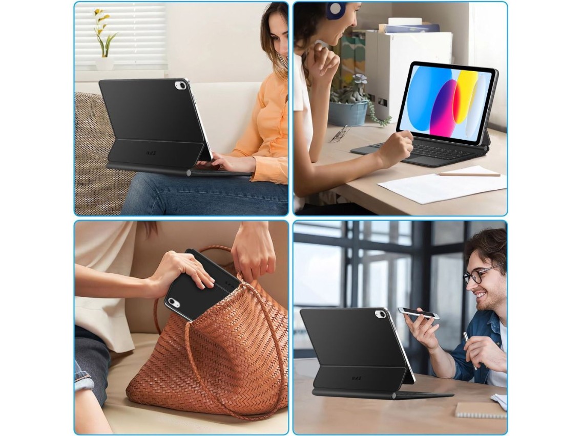 Funda Tech-Protect Smartcase magnética con teclado para iPad 10.9” 2022 / iPad 11” 2025 - Negra