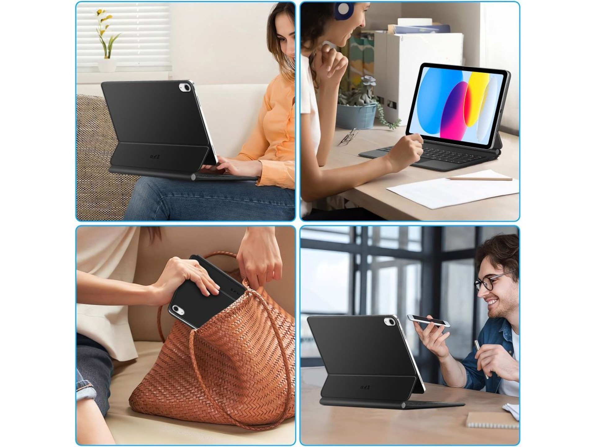 Funda Tech-Protect Smartcase magnética con teclado para iPad 10.9” 2022 / iPad 11” 2025 - Negra
