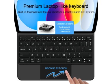Capa magn�tica Tech-Protect Smartcase com teclado para iPad 10.9� 2022 / iPad 11� 2025 - Preta