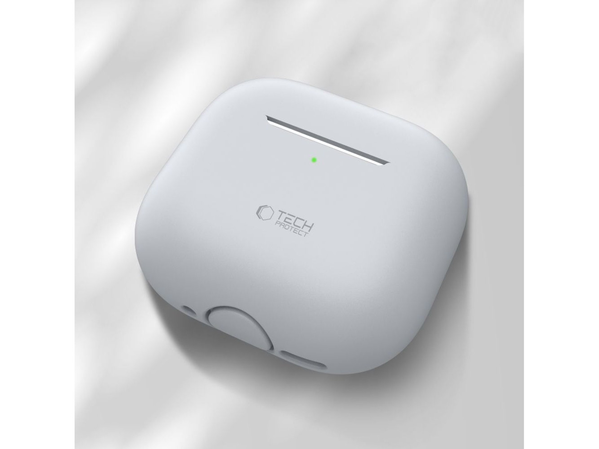 Capa de silicone Tech-Protect para Apple AirPods 4 - Cinza