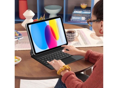Capa magn�tica Tech-Protect Smartcase com teclado para iPad 10.9� 2022 / iPad 11� 2025 - Preta