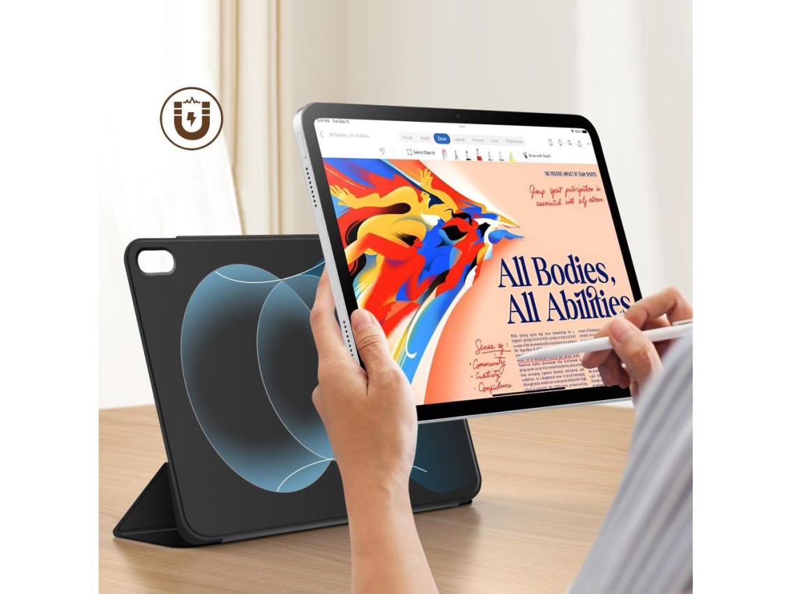 Funda Tech-Protect Smartcase magnética para iPad de 10,9” (2022) / iPad de 11” (2025) - negra