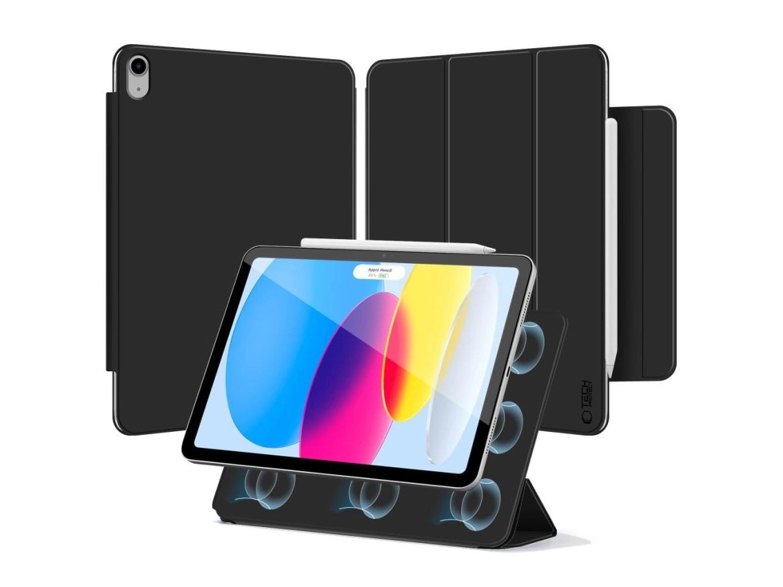 Funda Tech-Protect Smartcase magnética para iPad de 10,9” (2022) / iPad de 11” (2025) - negra