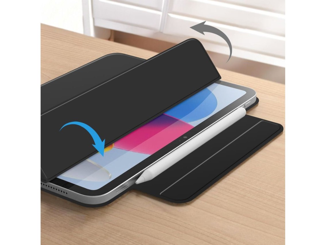 Funda Tech-Protect Smartcase magnética para iPad de 10,9” (2022) / iPad de 11” (2025) - negra