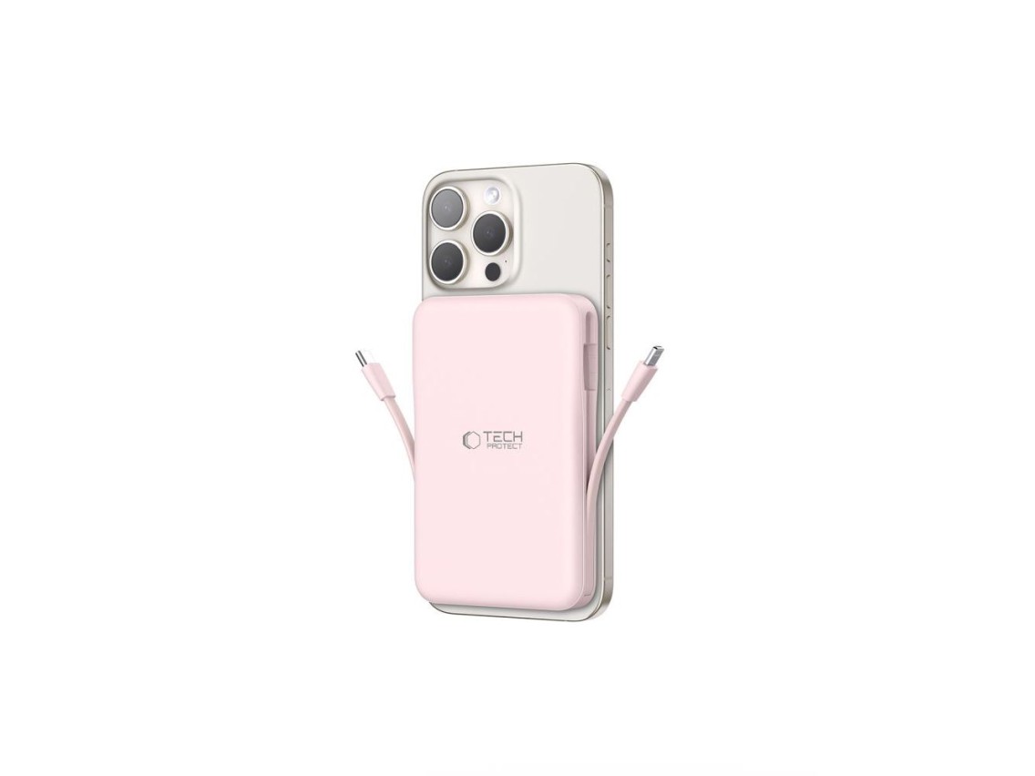 Powerbank Tech-Protect PB31 LifeMag MagSafe 10000 mAh - rosa