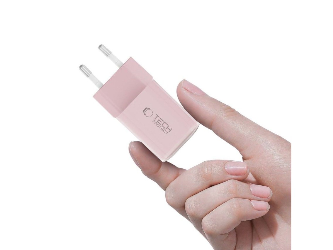Tech-Protect NCM33W 2-port PD33W/QC3.0 wall charger - pink