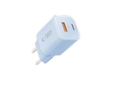 Carregador de parede Tech-Protect NCM33W de 2 portas PD33W/QC3.0 - azul Carregador de parede Tech-Protect NCM33W de 2 portas PD33W/QC3.0 - azul