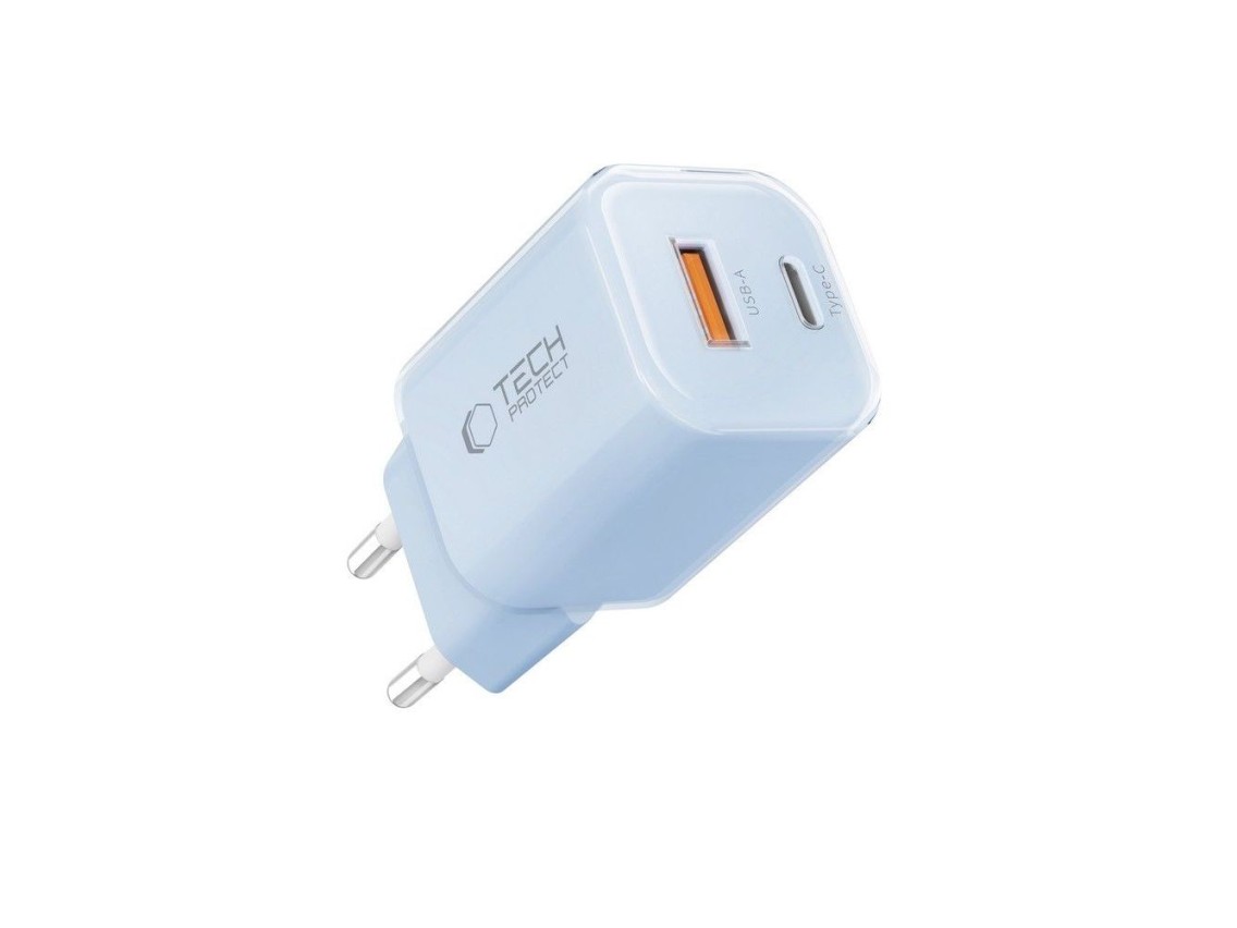 Tech-Protect NCM33W 2-port PD33W/QC3.0 wall charger - blue