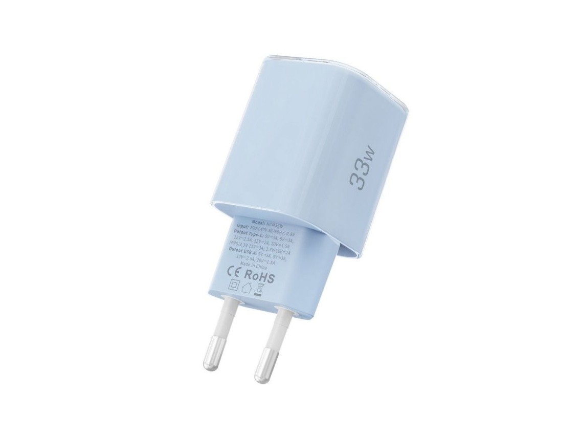 Tech-Protect NCM33W 2-port PD33W/QC3.0 wall charger - blue