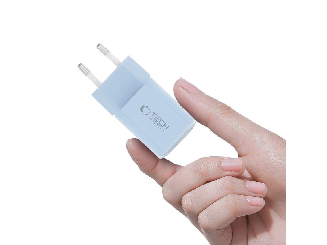 Tech-Protect NCM33W 2-port PD33W/QC3.0 wall charger - blue