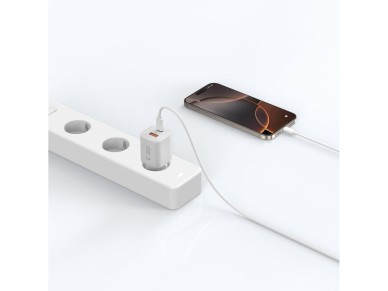 Tech-Protect NCM33W 2-port PD33W/QC3.0 wall charger - white Tech-Protect NCM33W 2-port PD33W/QC3.0 wall charger - white