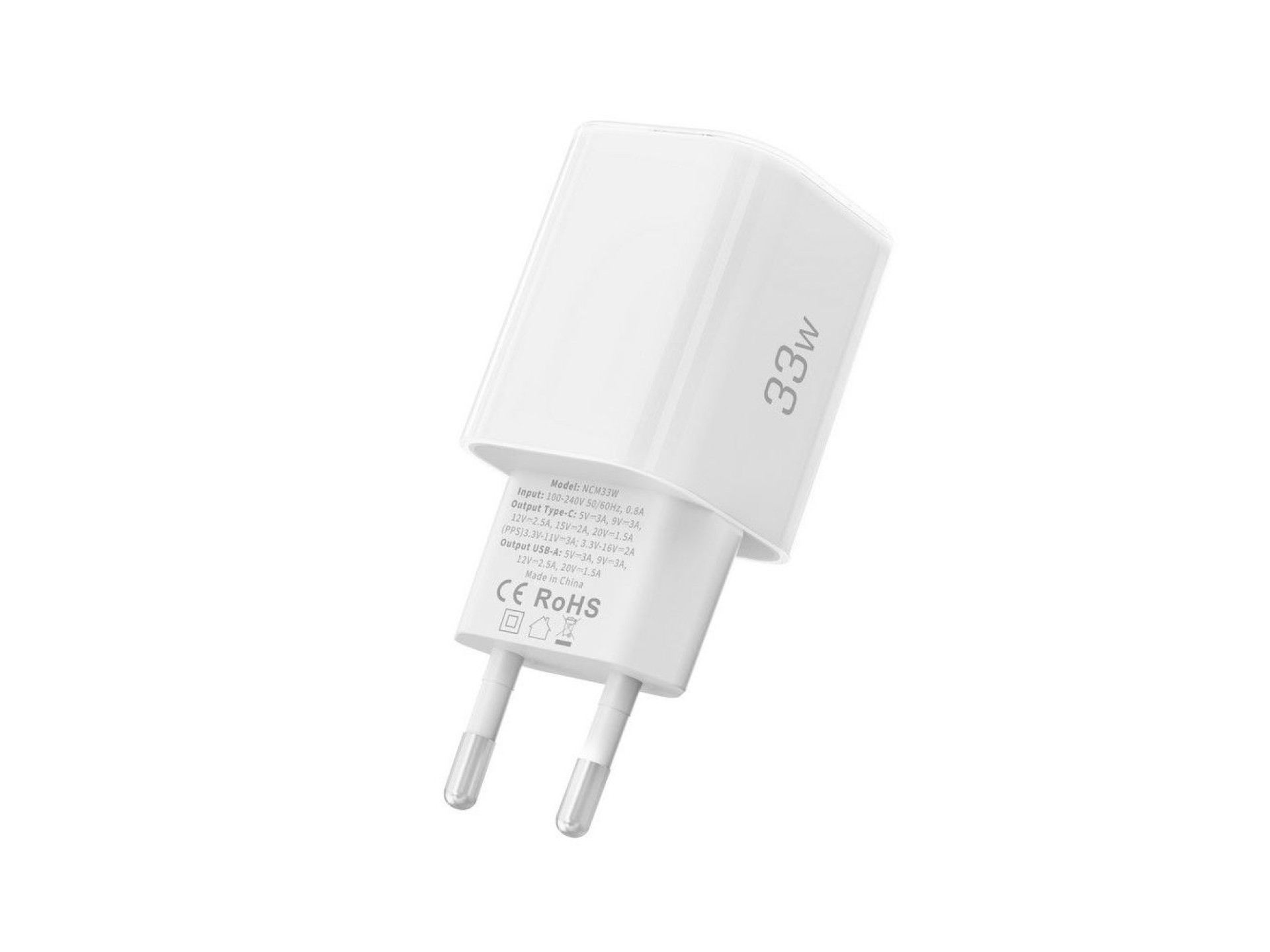 Tech-Protect NCM33W 2-port PD33W/QC3.0 wall charger - white
