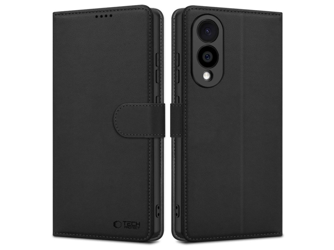 Tech-Protect Wallet Case for Samsung Galaxy S25 Edge - Black