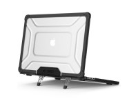 Capa Tech-Protect SmartShell Pro para MacBook Air 13" 2023-2025 M2 / M3 / M4 - transparente e preta