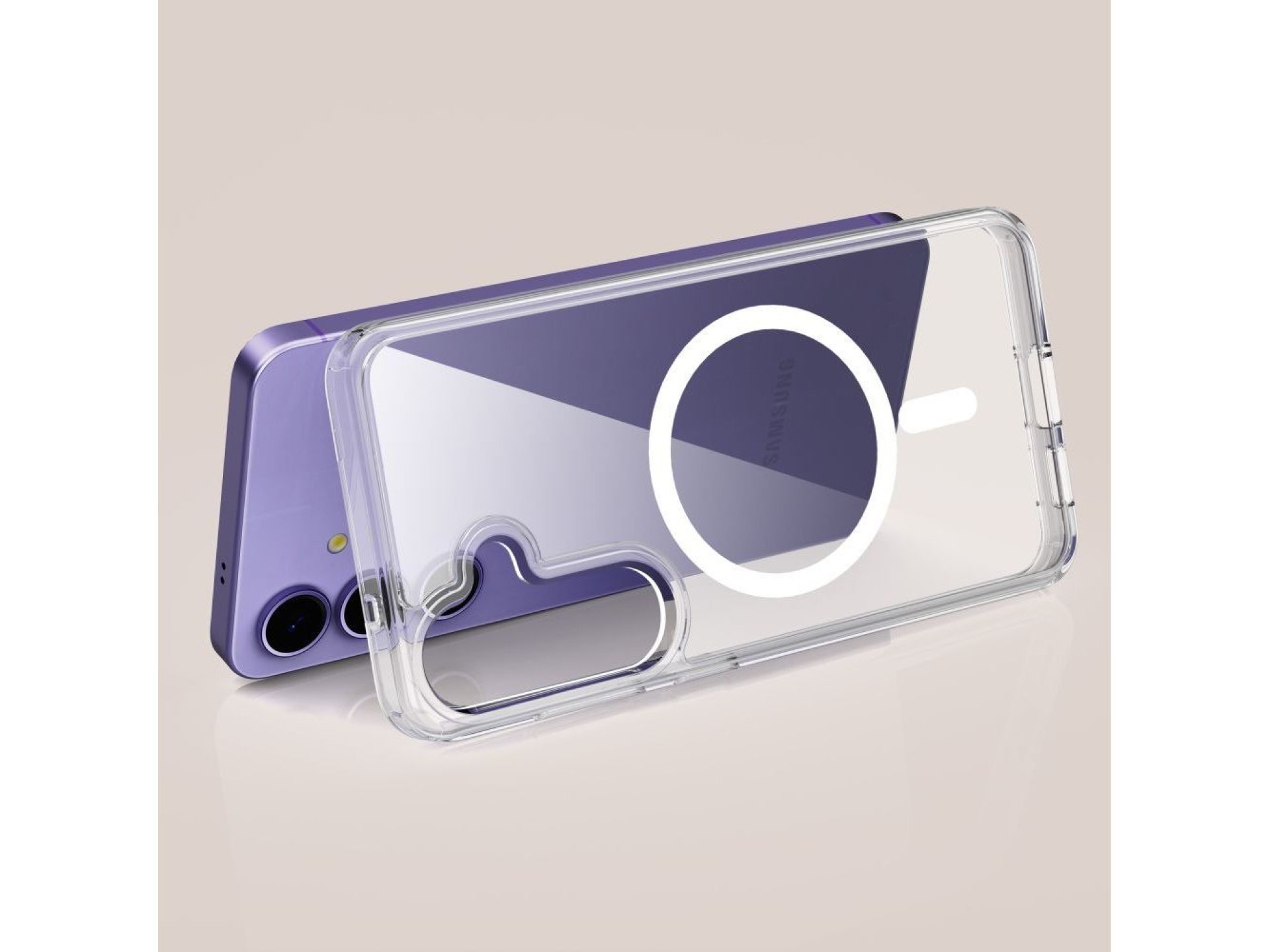 Capa Tech-Protect FlexAir Hybrid MagSafe para Samsung Galaxy S25 Edge - Transparente