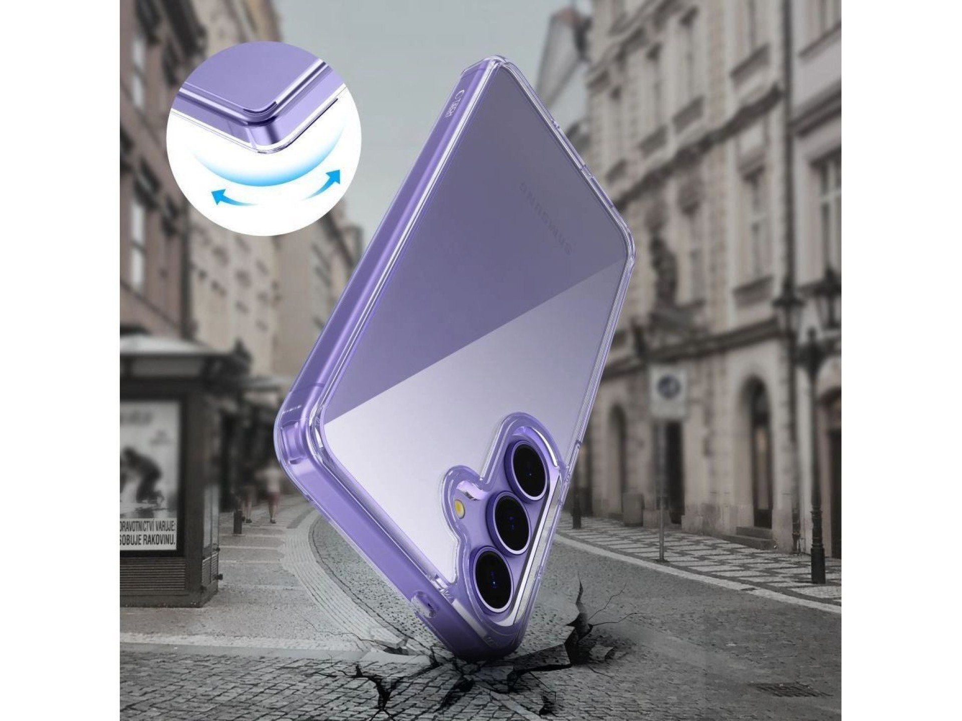 Capa híbrida Tech-Protect FlexAir para Samsung Galaxy S25 Edge - Transparente