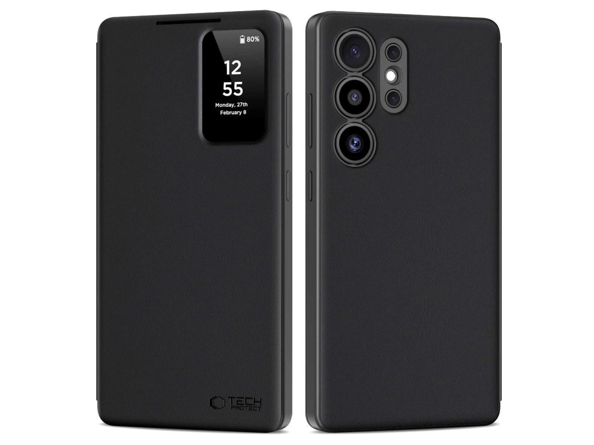 Tech-Protect Smart Wallet Case for Samsung Galaxy S25 Ultra - Matte Black