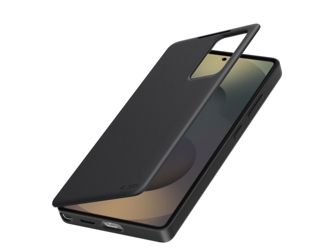 Capa carteira inteligente Tech-Protect para Samsung Galaxy S25 - Preto fosco