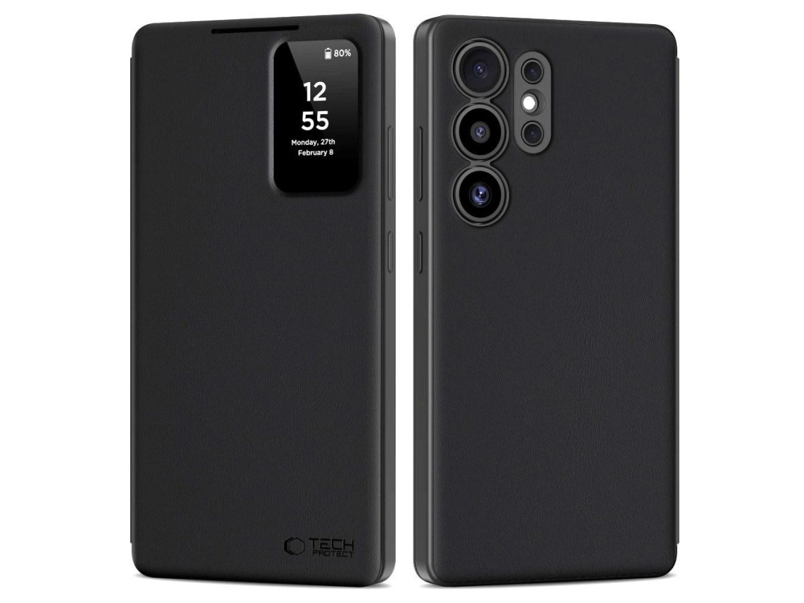 Tech-Protect Smart Wallet Case for Samsung Galaxy S25 Ultra - Matte Black