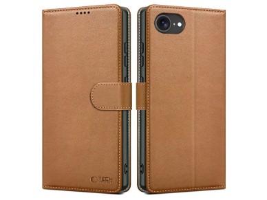 Capa carteira Tech-Protect para iPhone 16e / 17e - Marrom Capa carteira Tech-Protect para iPhone 16e / 17e - Marrom
