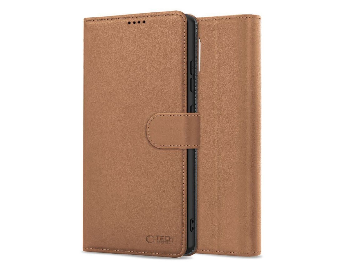 Tech-Protect Wallet Case for iPhone 16e / 17e - Brown