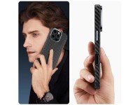 Capa Tech-Protect Ion Carbon MagSafe para iPhone 16 Pro Max - Preto/Cinza Capa Tech-Protect Ion Carbon MagSafe para iPhone 16 Pro Max - Preto/Cinza