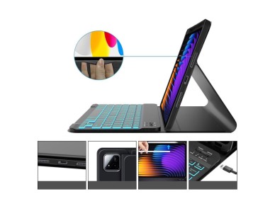 Capa Tech-Protect SC Pen + Teclado para Xiaomi Pad 7 / 7 Pro - Preta