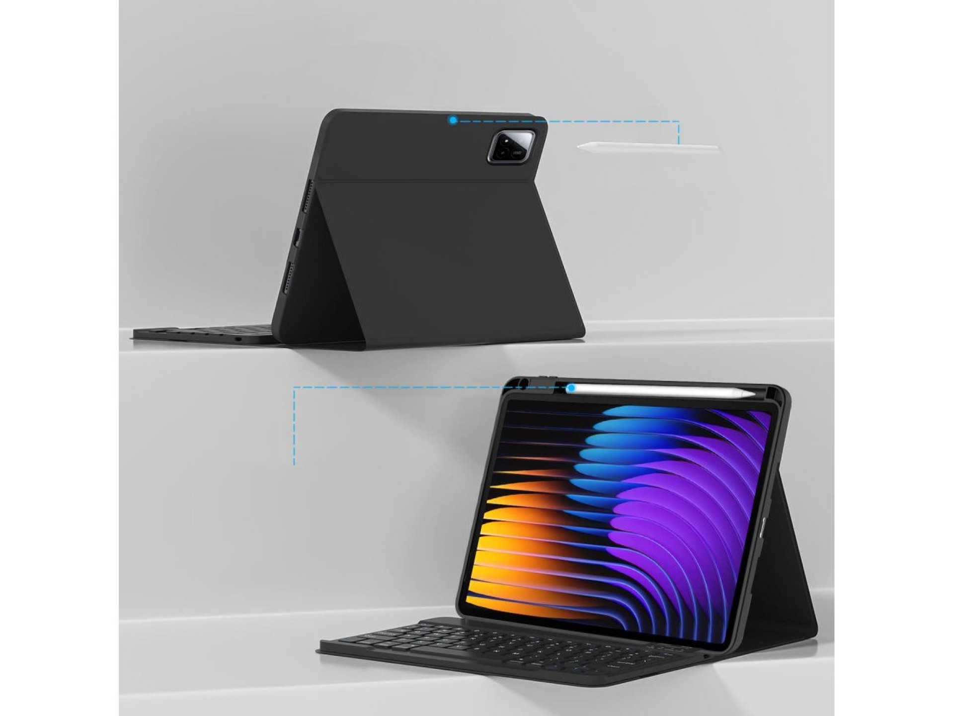 Tech-Protect SC Pen + Keyboard Case for Xiaomi Pad 7 / 7 Pro - Black