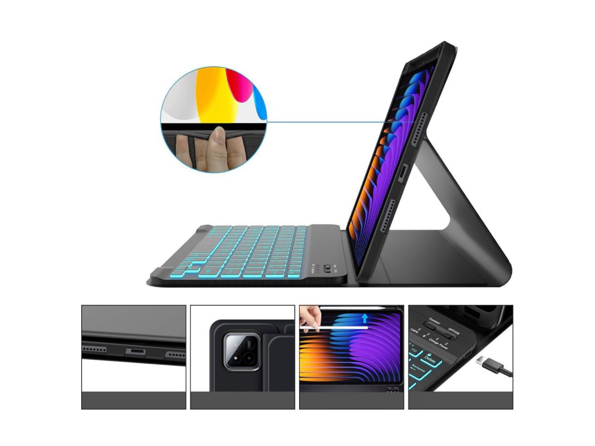 Tech-Protect SC Pen + Keyboard Case for Xiaomi Pad 7 / 7 Pro - Black