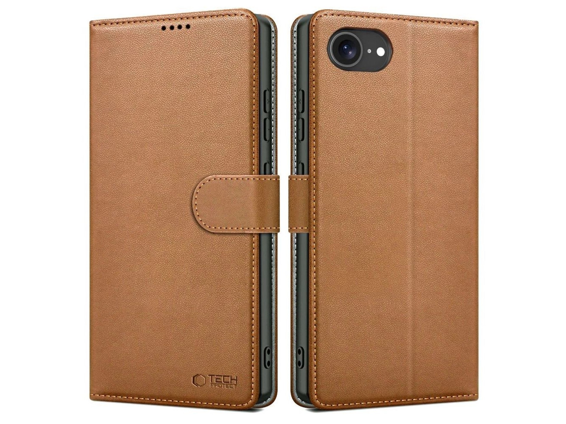 Tech-Protect Wallet Case for iPhone 16e / 17e - Brown