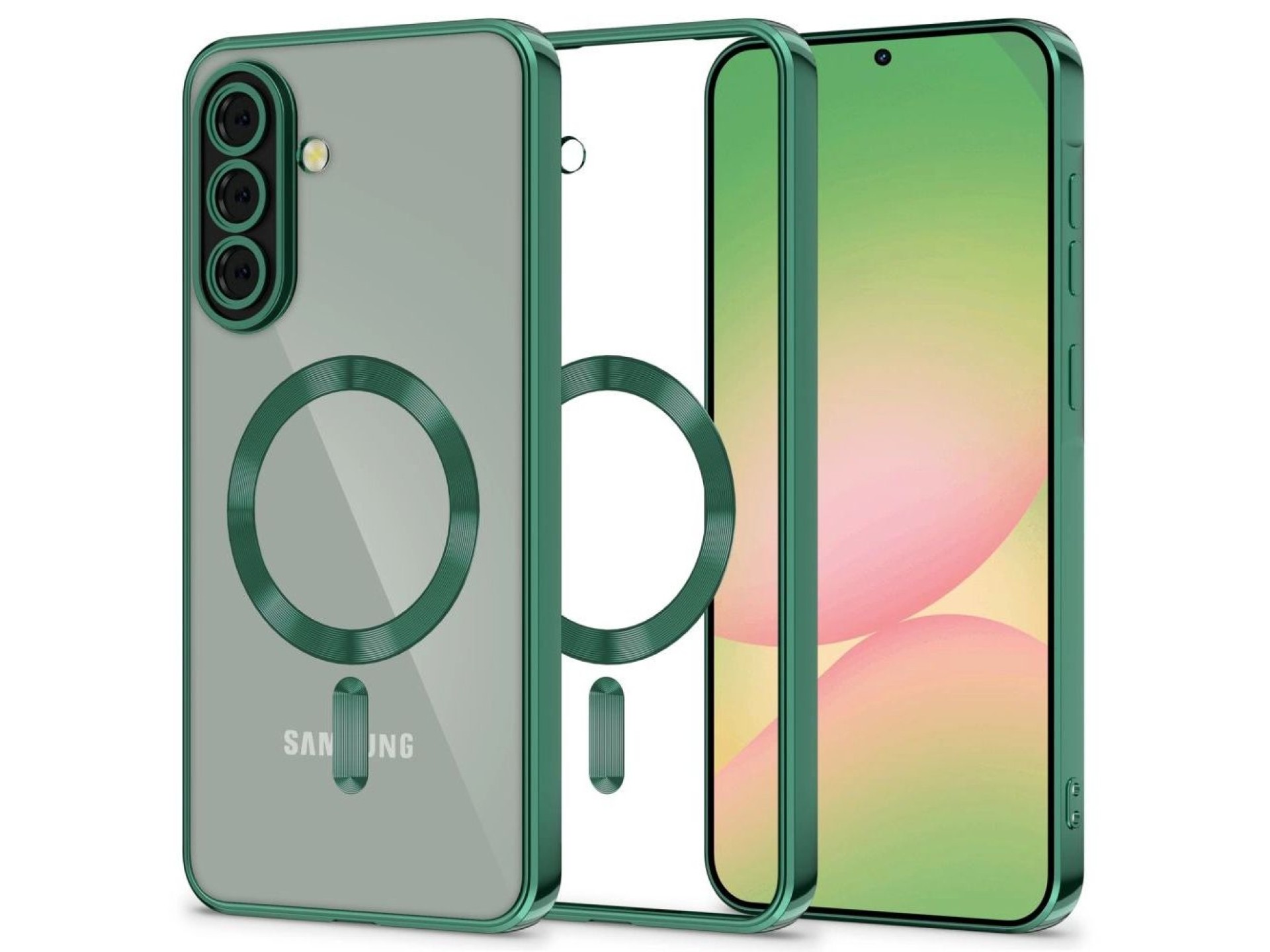 Funda Tech-Protect MagFlex MagSafe para Samsung Galaxy A56 5G - Verde transparente