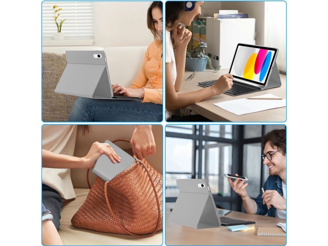 Capa Tech-Protect SC com Caneta e Teclado para iPad 10.9" 2022 (10ª geração) / 11" 2025 (11ª geração