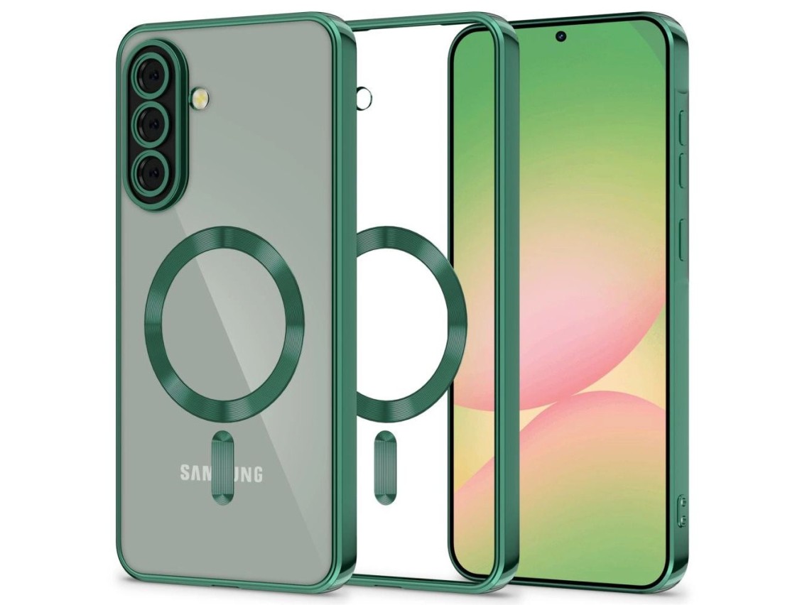 Funda Tech-Protect MagFlex MagSafe para Samsung Galaxy A56 5G - Verde transparente