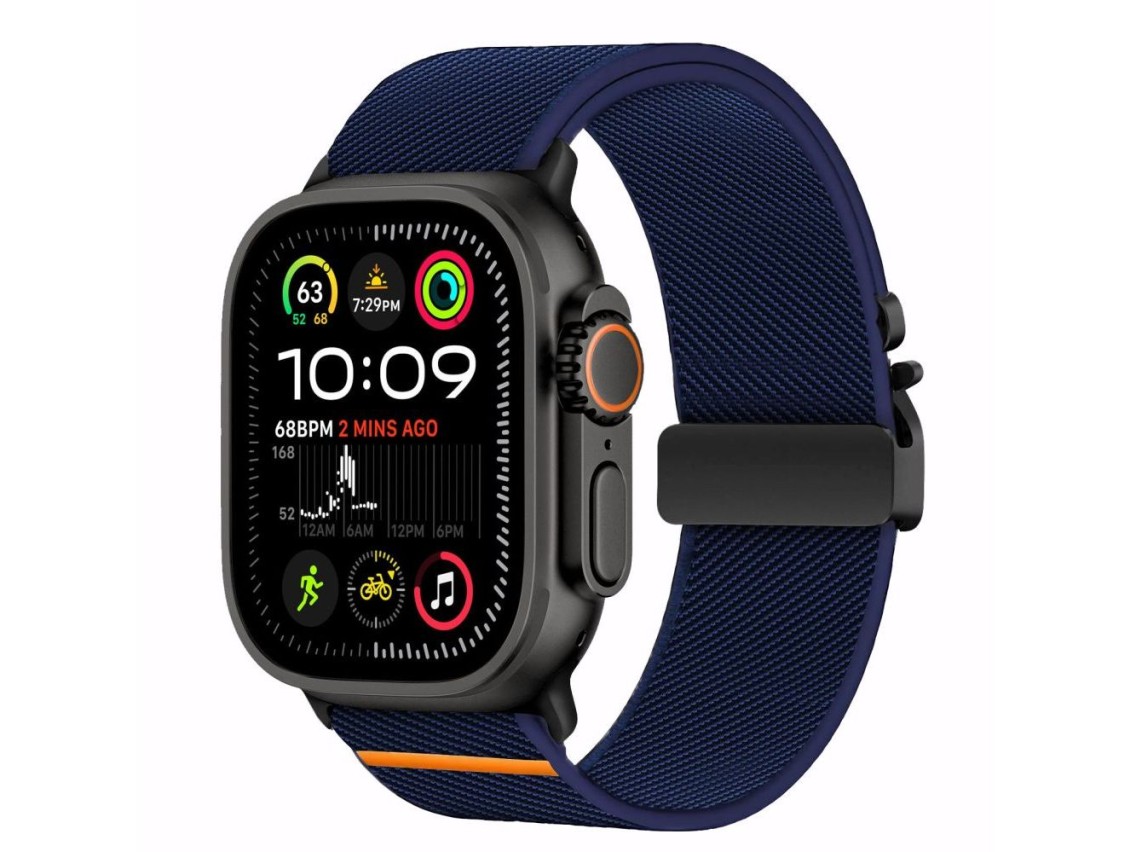 Fecho de nylon Tech-Protect para Apple Watch 44/45/46/49 mm - Azul Marinho