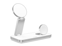 Carregador indutivo Tech-Protect QI15W-A47 MagSafe 3 em 1 + Cabo USB-C - Branco Carregador indutivo Tech-Protect QI15W-A47 MagSafe 3 em 1 + Cabo USB-C - Branco