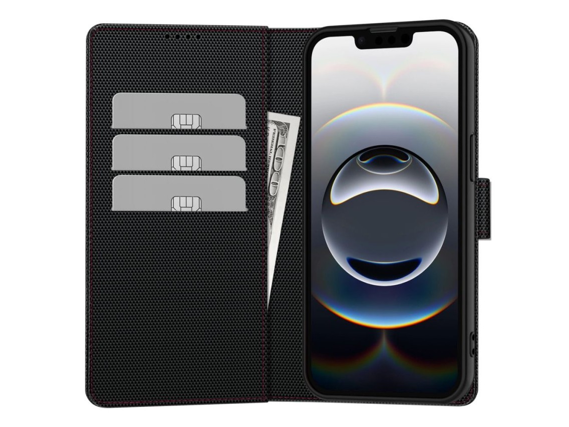 Capa carteira Tech-Protect para iPhone 16e / 17e - Preta