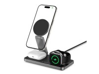 Carregador indutivo Tech-Protect QI15W-A47 MagSafe 3 em 1 + Cabo USB-C - Preto Carregador indutivo Tech-Protect QI15W-A47 MagSafe 3 em 1 + Cabo USB-C - Preto